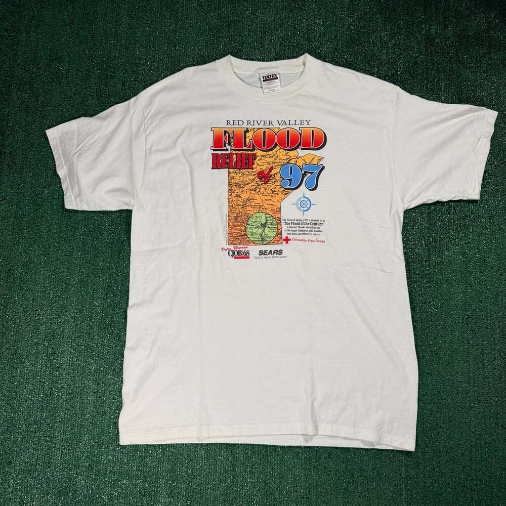 Vintage 1997 Red River Valley Flood of 97 Relief T-Shirt XL